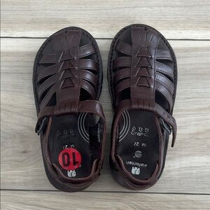Elefanten Kids Brown Leather Sandals